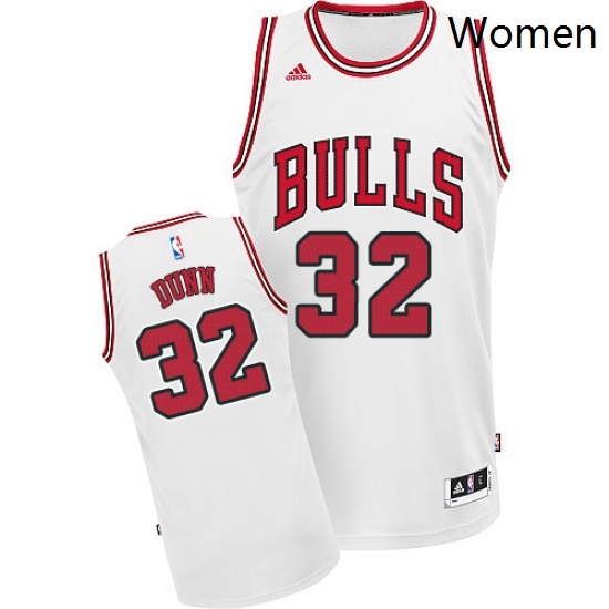 Womens Adidas Chicago Bulls 32 Kris Dunn Swingman White Home NBA Jersey Womens Adidas Chicago Bulls 32 Kris Dunn Swingman White Home NBA Jersey