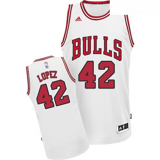 Womens Adidas Chicago Bulls 42 Robin Lopez Swingman White Home NBA Jersey Womens Adidas Chicago Bulls 42 Robin Lopez Swingman White Home NBA Jersey