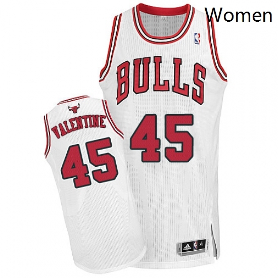 Womens Adidas Chicago Bulls 45 Denzel Valentine Authentic White Home NBA Jersey Womens Adidas Chicago Bulls 45 Denzel Valentine Authentic White Home NBA Jersey