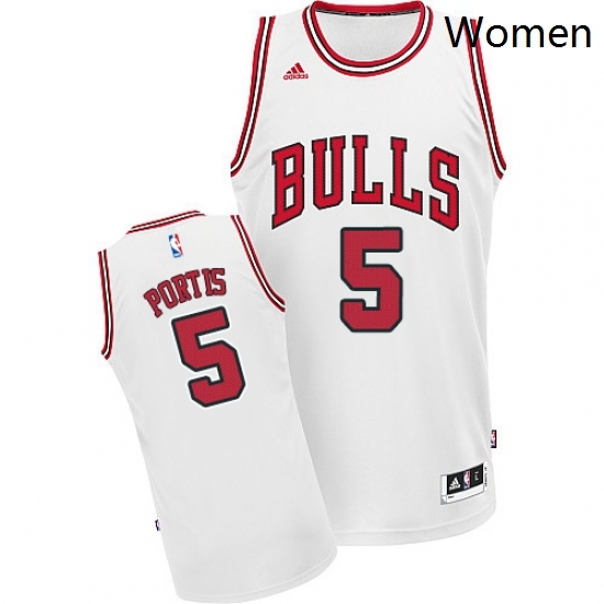 Womens Adidas Chicago Bulls 5 Bobby Portis Swingman White Home NBA Jersey Womens Adidas Chicago Bulls 5 Bobby Portis Swingman White Home NBA Jersey