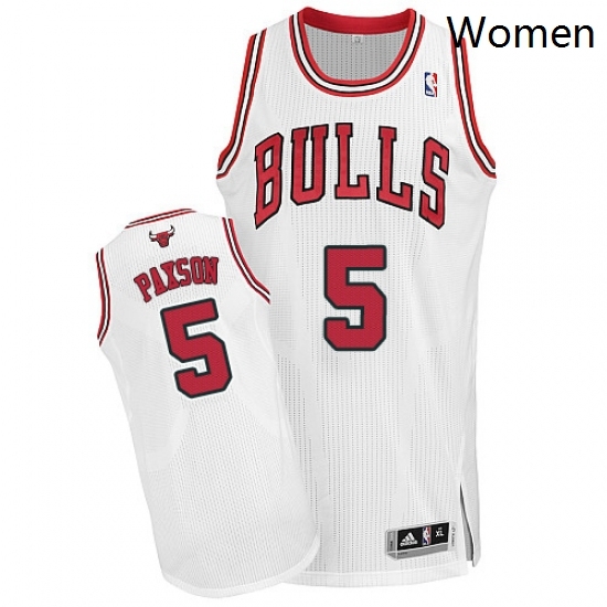 Womens Adidas Chicago Bulls 5 John Paxson Authentic White Home NBA Jersey Womens Adidas Chicago Bulls 5 John Paxson Authentic White Home NBA Jersey
