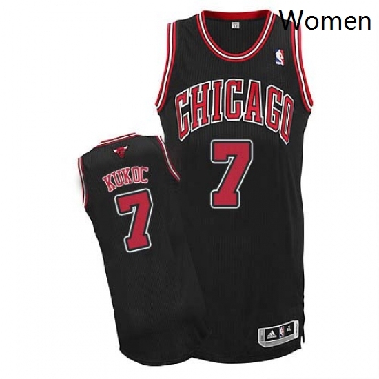 Womens Adidas Chicago Bulls 7 Toni Kukoc Authentic Black Alternate NBA Jersey Womens Adidas Chicago Bulls 7 Toni Kukoc Authentic Black Alternate NBA Jersey