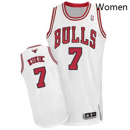 Womens Adidas Chicago Bulls 7 Toni Kukoc Authentic White Home NBA Jersey Womens Adidas Chicago Bulls 7 Toni Kukoc Authentic White Home NBA Jersey