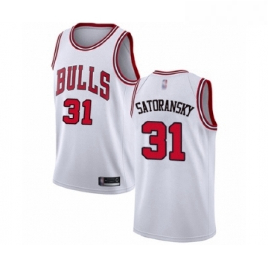 Womens Chicago Bulls 31 Tomas Satoransky Authentic White Basketball Jersey Association Edition Womens Chicago Bulls 31 Tomas Satoransky Authentic White Basketball Jersey Association Edition