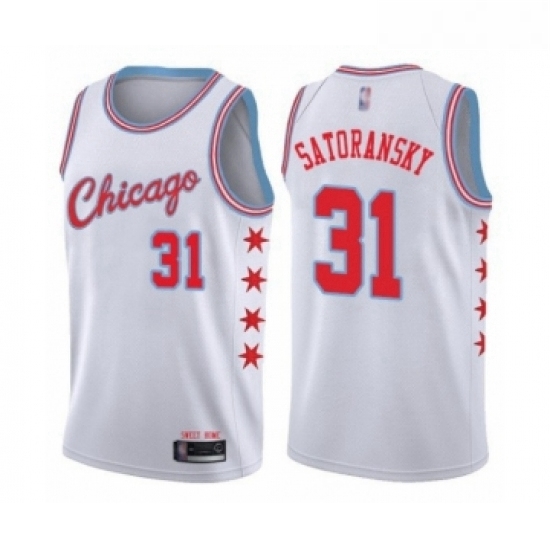 Womens Chicago Bulls 31 Tomas Satoransky Swingman White Basketball Jersey City Edition Womens Chicago Bulls 31 Tomas Satoransky Swingman White Basketball Jersey City Edition