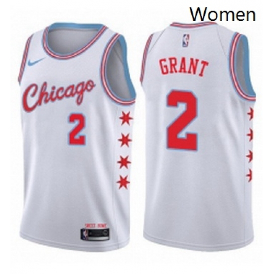 Womens Nike Chicago Bulls 2 Jerian Grant Swingman White NBA Jersey City Edition Womens Nike Chicago Bulls 2 Jerian Grant Swingman White NBA Jersey City Edition