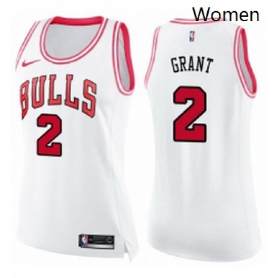Womens Nike Chicago Bulls 2 Jerian Grant Swingman WhitePink Fashion NBA Jersey Womens Nike Chicago Bulls 2 Jerian Grant Swingman WhitePink Fashion NBA Jersey