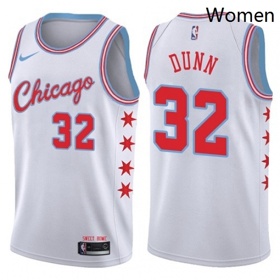 Womens Nike Chicago Bulls 32 Kris Dunn Swingman White NBA Jersey City Edition Womens Nike Chicago Bulls 32 Kris Dunn Swingman White NBA Jersey City Edition