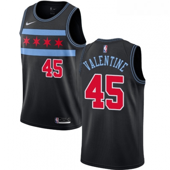 Womens Nike Chicago Bulls 45 Denzel Valentine Swingman Black NBA Jersey City Edition Womens Nike Chicago Bulls 45 Denzel Valentine Swingman Black NBA Jersey City Edition
