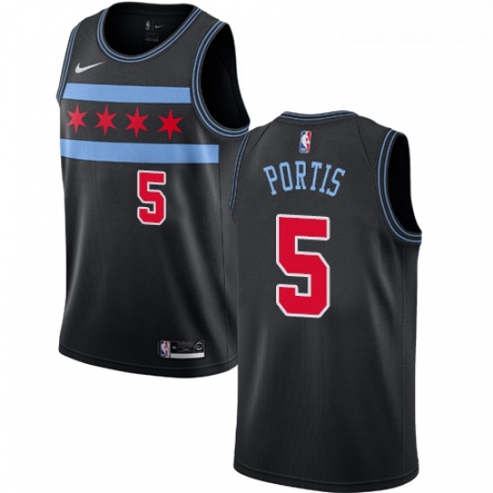 Womens Nike Chicago Bulls 5 Bobby Portis Swingman Black NBA Jersey City Edition Womens Nike Chicago Bulls 5 Bobby Portis Swingman Black NBA Jersey City Edition