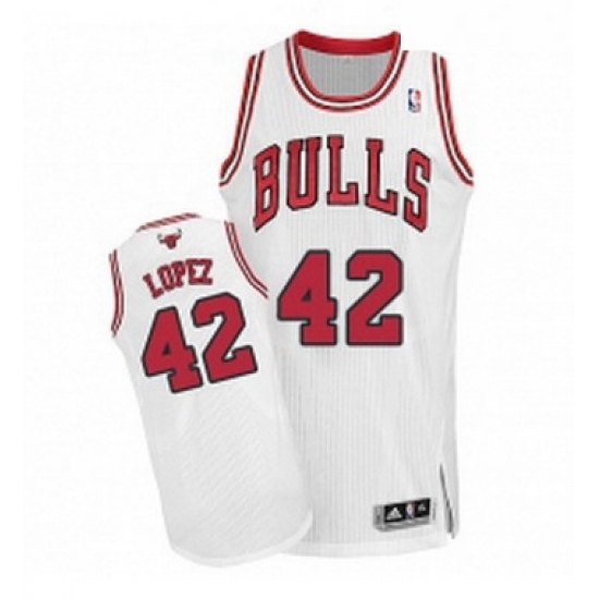 Youth Adidas Chicago Bulls 42 Robin Lopez Authentic White Home NBA Jersey Youth Adidas Chicago Bulls 42 Robin Lopez Authentic White Home NBA Jersey