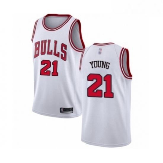 Youth Chicago Bulls 21 Thaddeus Young Swingman White Basketball Jersey Association Edition Youth Chicago Bulls 21 Thaddeus Young Swingman White Basketball Jersey Association Edition