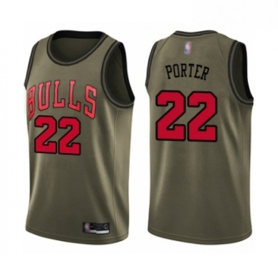 Youth Chicago Bulls 22 Otto Porter Swingman Green Salute to Service Basketball Jersey Youth Chicago Bulls 22 Otto Porter Swingman Green Salute to Service Basketball Jersey