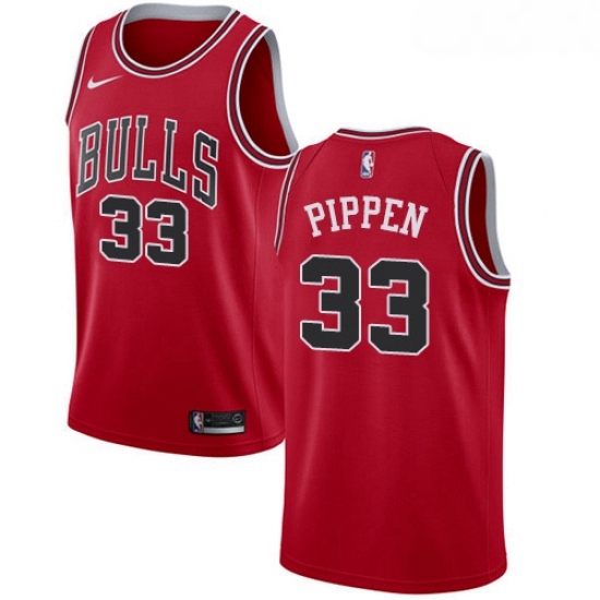 Youth Nike Chicago Bulls 33 Scottie Pippen Swingman Red Road NBA Jersey Icon Edition Youth Nike Chicago Bulls 33 Scottie Pippen Swingman Red Road NBA Jersey Icon Edition
