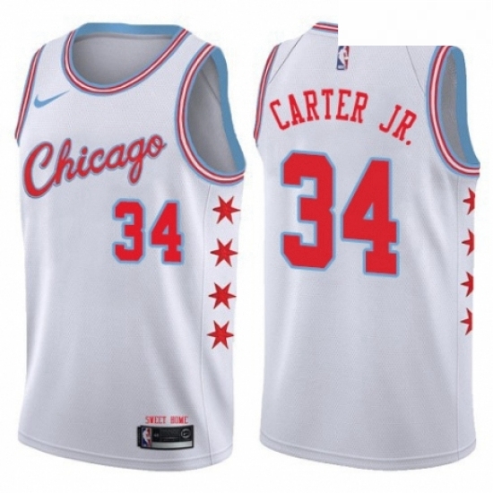 Youth Nike Chicago Bulls 34 Wendell Carter Jr Swingman White NBA Jersey City Edition Youth Nike Chicago Bulls 34 Wendell Carter Jr Swingman White NBA Jersey City Edition