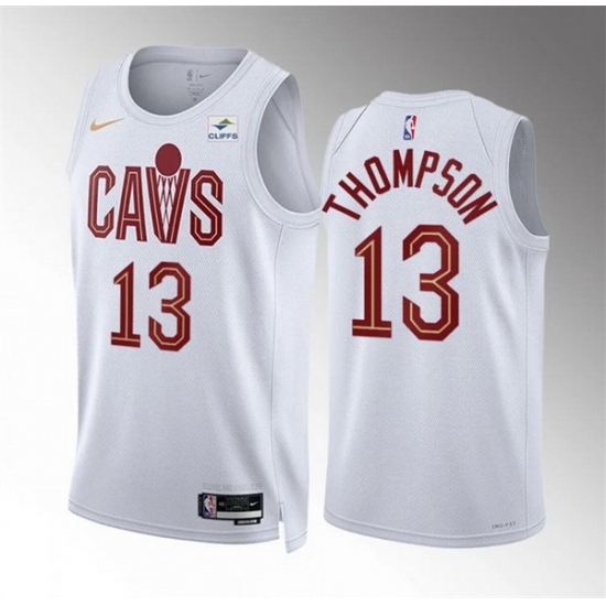 Men Cleveland Cavaliers 13 Tristan Thompson White Association Edition Stitched Jersey Men Cleveland Cavaliers 13 Tristan Thompson White Association Edition Stitched Jersey