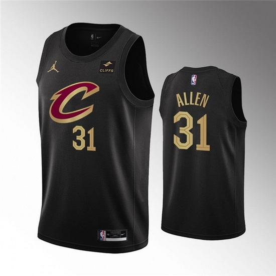 Men Cleveland Cavaliers 31 Jarrett Allen Black Statement Edition Stitched Basketball Jersey Men Cleveland Cavaliers 31 Jarrett Allen Black Statement Edition Stitched Basketball Jersey