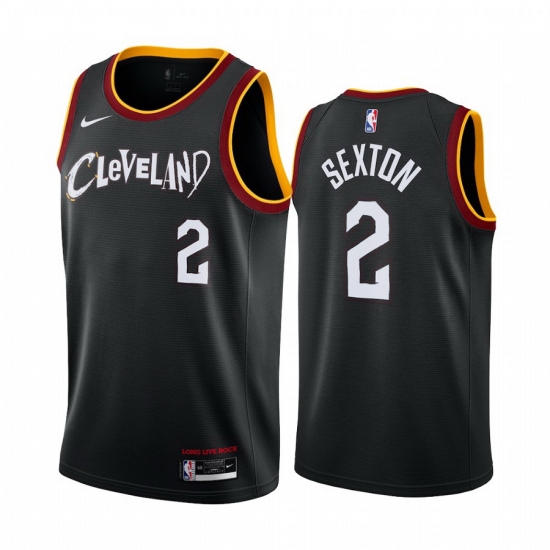 Men Nike Cleveland Cavaliers 2 Collin Sexton Black NBA Swingman 2020 21 City Edition Jersey Men Nike Cleveland Cavaliers 2 Collin Sexton Black NBA Swingman 2020 21 City Edition Jersey