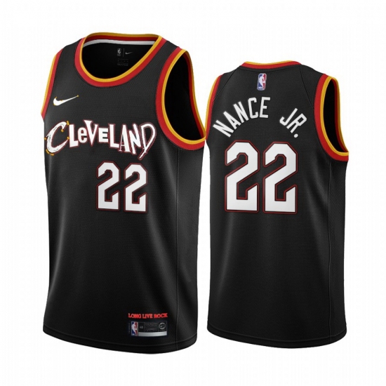 Men Nike Cleveland Cavaliers 22 Larry Nance Jr Black NBA Swingman 2020 21 City Edition Jersey Men Nike Cleveland Cavaliers 22 Larry Nance Jr Black NBA Swingman 2020 21 City Edition Jersey