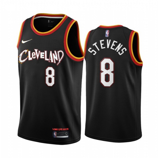 Men Nike Cleveland Cavaliers 8 Lamar Stevens Black NBA Swingman 2020 21 City Edition Jersey Men Nike Cleveland Cavaliers 8 Lamar Stevens Black NBA Swingman 2020 21 City Edition Jersey