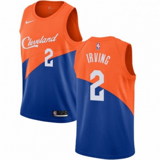 Mens Nike Cleveland Cavaliers 2 Kyrie Irving Swingman Blue NBA Jersey City Edition Mens Nike Cleveland Cavaliers 2 Kyrie Irving Swingman Blue NBA Jersey City Edition