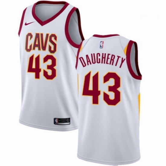 Mens Nike Cleveland Cavaliers 43 Brad Daugherty Authentic White Home NBA Jersey Association Edition Mens Nike Cleveland Cavaliers 43 Brad Daugherty Authentic White Home NBA Jersey Association Edition