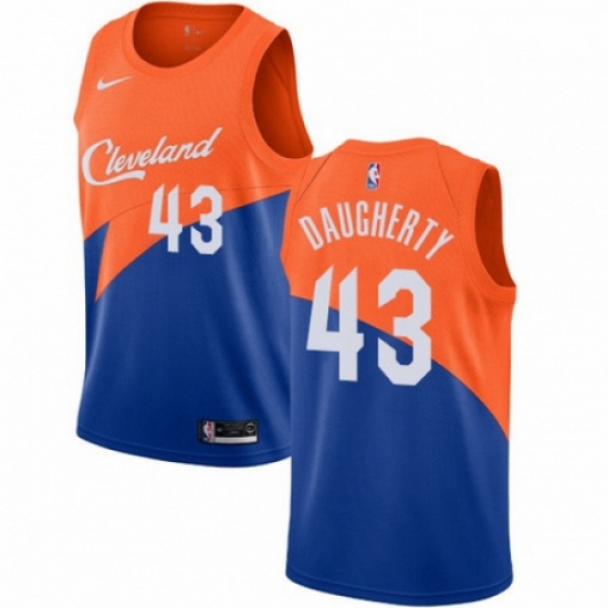 Mens Nike Cleveland Cavaliers 43 Brad Daugherty Swingman Blue NBA Jersey City Edition Mens Nike Cleveland Cavaliers 43 Brad Daugherty Swingman Blue NBA Jersey City Edition