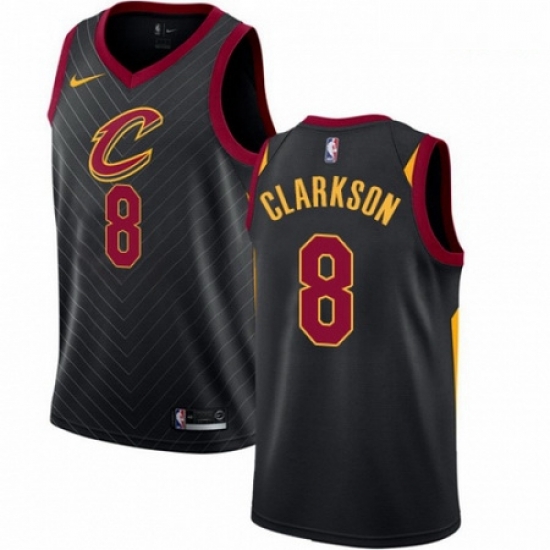 Mens Nike Cleveland Cavaliers 8 Jordan Clarkson Authentic Black NBA Jersey Statement Edition Mens Nike Cleveland Cavaliers 8 Jordan Clarkson Authentic Black NBA Jersey Statement Edition