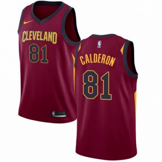 Mens Nike Cleveland Cavaliers 81 Jose Calderon Swingman Maroon Road NBA Jersey Icon Edition Mens Nike Cleveland Cavaliers 81 Jose Calderon Swingman Maroon Road NBA Jersey Icon Edition