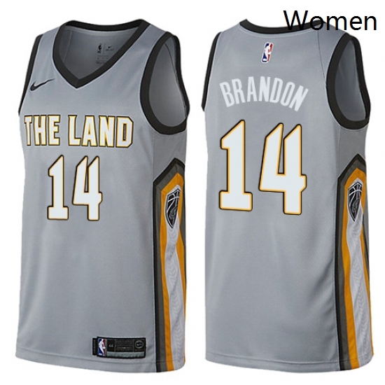 Womens Nike Cleveland Cavaliers 14 Terrell Brandon Swingman Gray NBA Jersey City Edition Womens Nike Cleveland Cavaliers 14 Terrell Brandon Swingman Gray NBA Jersey City Edition
