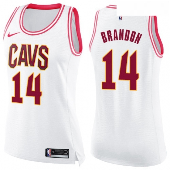Womens Nike Cleveland Cavaliers 14 Terrell Brandon Swingman WhitePink Fashion NBA Jersey Womens Nike Cleveland Cavaliers 14 Terrell Brandon Swingman WhitePink Fashion NBA Jersey