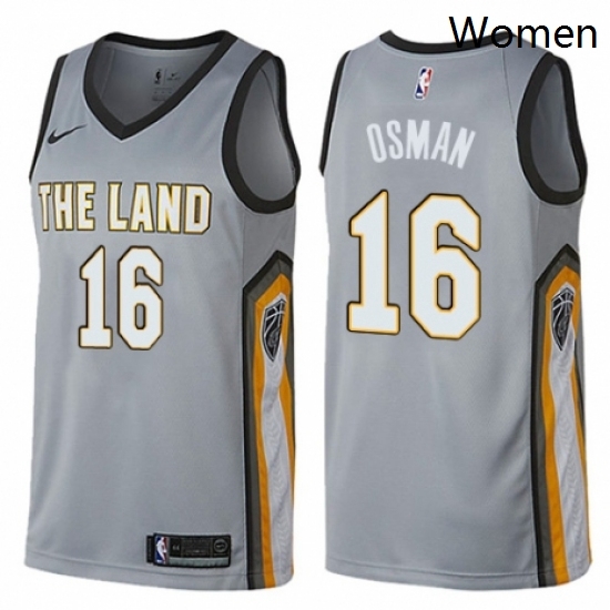 Womens Nike Cleveland Cavaliers 16 Cedi Osman Swingman Gray NBA Jersey City Edition Womens Nike Cleveland Cavaliers 16 Cedi Osman Swingman Gray NBA Jersey City Edition