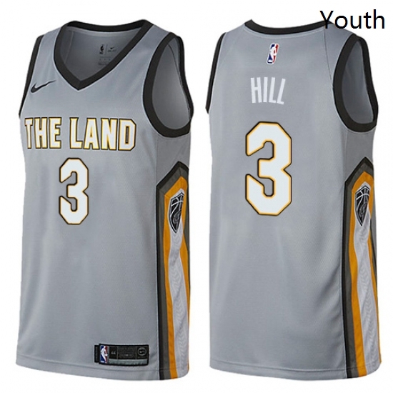 Youth Nike Cleveland Cavaliers 3 George Hill Swingman Gray NBA Jersey City Edition Youth Nike Cleveland Cavaliers 3 George Hill Swingman Gray NBA Jersey City Edition