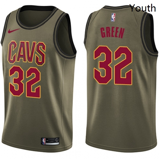 Youth Nike Cleveland Cavaliers 32 Jeff Green Swingman Green Salute to Service NBA Jersey Youth Nike Cleveland Cavaliers 32 Jeff Green Swingman Green Salute to Service NBA Jersey