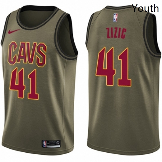 Youth Nike Cleveland Cavaliers 41 Ante Zizic Swingman Green Salute to Service NBA Jersey Youth Nike Cleveland Cavaliers 41 Ante Zizic Swingman Green Salute to Service NBA Jersey