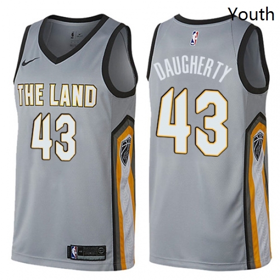 Youth Nike Cleveland Cavaliers 43 Brad Daugherty Swingman Gray NBA Jersey City Edition Youth Nike Cleveland Cavaliers 43 Brad Daugherty Swingman Gray NBA Jersey City Edition