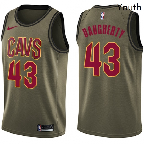 Youth Nike Cleveland Cavaliers 43 Brad Daugherty Swingman Green Salute to Service NBA Jersey Youth Nike Cleveland Cavaliers 43 Brad Daugherty Swingman Green Salute to Service NBA Jersey