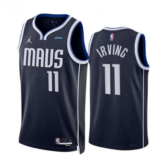 Men Dallas Mavericks 11 Kyrie Irving Navy Statement Edition Stitched Basketball Jersey Men Dallas Mavericks 11 Kyrie Irving Navy Statement Edition Stitched Basketball Jersey