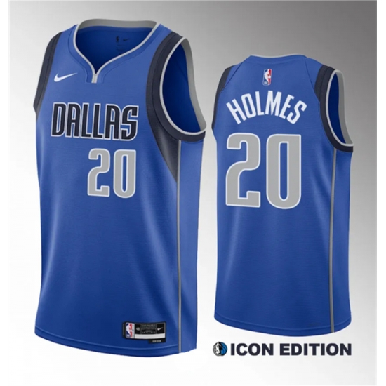 Men Dallas Mavericks 20 Richaun Holmes Blue 2023 Draft Icon Edition Stitched Basketball Jersey Men Dallas Mavericks 20 Richaun Holmes Blue 2023 Draft Icon Edition Stitched Basketball Jersey