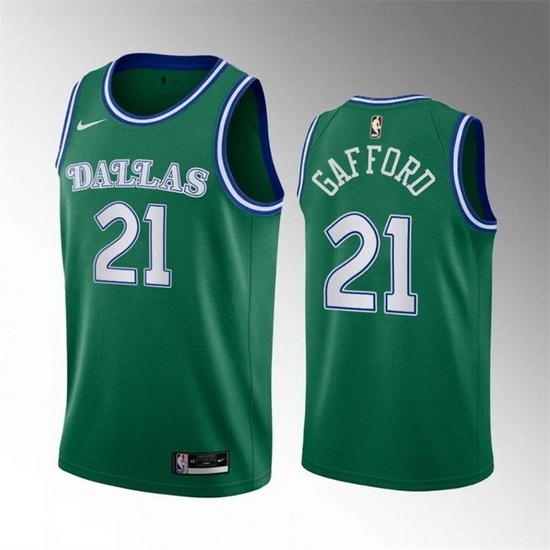 Men Dallas Mavericks 21 Daniel Gafford Green Classic Edition Stitched Basketball Jersey Men Dallas Mavericks 21 Daniel Gafford Green Classic Edition Stitched Basketball Jersey