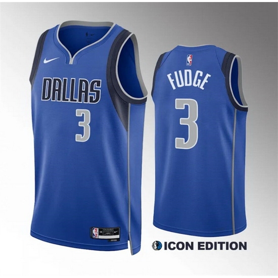 Men Dallas Mavericks 3 Alex Fudge Blue Icon Edition Stitched Basketball Jersey Men Dallas Mavericks 3 Alex Fudge Blue Icon Edition Stitched Basketball Jersey