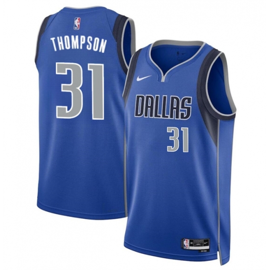Men Dallas Mavericks 31 Klay Thompson Blue 2024 Icon Edition Stitched Basketball Jersey Men Dallas Mavericks 31 Klay Thompson Blue 2024 Icon Edition Stitched Basketball Jersey