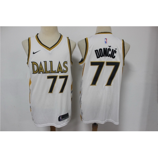 Men Dallas Mavericks 77 Luka Doncic White 2021 City Edition Nike Swingman Jersey Men Dallas Mavericks 77 Luka Doncic White 2021 City Edition Nike Swingman Jersey