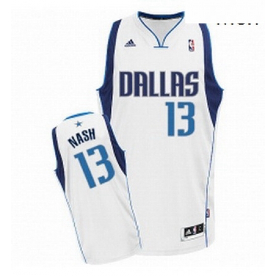 Mens Adidas Dallas Mavericks 13 Steve Nash Swingman White Home NBA Jersey Mens Adidas Dallas Mavericks 13 Steve Nash Swingman White Home NBA Jersey