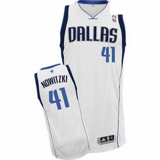 Mens Adidas Dallas Mavericks 41 Dirk Nowitzki Authentic White Home NBA Jersey Mens Adidas Dallas Mavericks 41 Dirk Nowitzki Authentic White Home NBA Jersey
