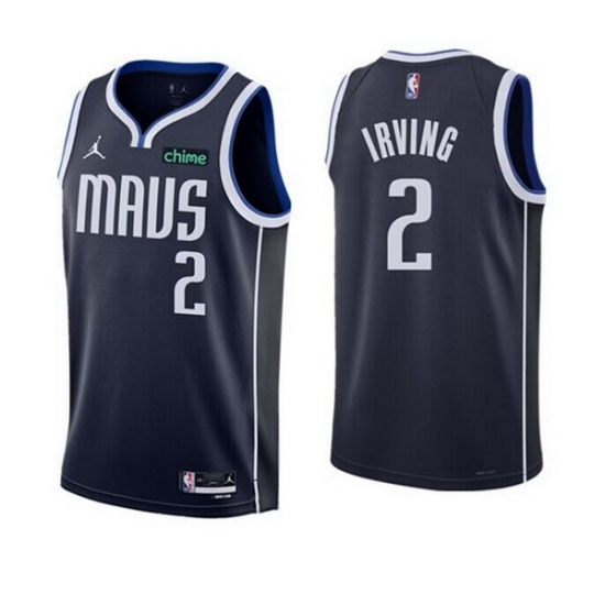 Men's Dallas Mavericks #2 Kyrie Irving Navy Statement Edition Stitched Basketball Jersey Men's Dallas Mavericks #2 Kyrie Irving Navy Statement Edition Stitched Basketball Jersey