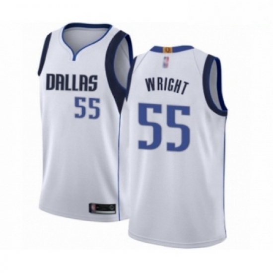 Mens Dallas Mavericks 55 Delon Wright Authentic White Basketball Jersey Association Edition Mens Dallas Mavericks 55 Delon Wright Authentic White Basketball Jersey Association Edition