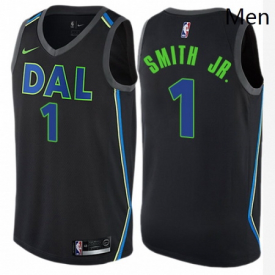Mens Nike Dallas Mavericks 1 Dennis Smith Jr Swingman Black NBA Jersey City Edition Mens Nike Dallas Mavericks 1 Dennis Smith Jr Swingman Black NBA Jersey City Edition