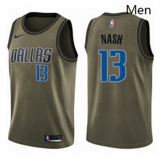 Mens Nike Dallas Mavericks 13 Steve Nash Swingman Green Salute to Service NBA Jersey Mens Nike Dallas Mavericks 13 Steve Nash Swingman Green Salute to Service NBA Jersey