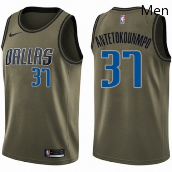 Mens Nike Dallas Mavericks 37 Kostas Antetokounmpo Swingman Green Salute to Service NBA Jersey Mens Nike Dallas Mavericks 37 Kostas Antetokounmpo Swingman Green Salute to Service NBA Jersey